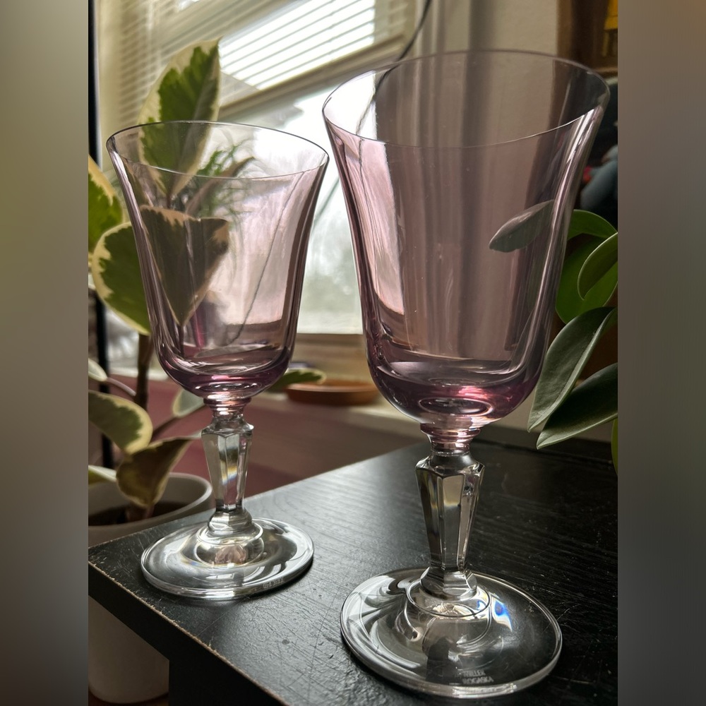 Rogaska Alfresco Amethyst Wine glasses (2)